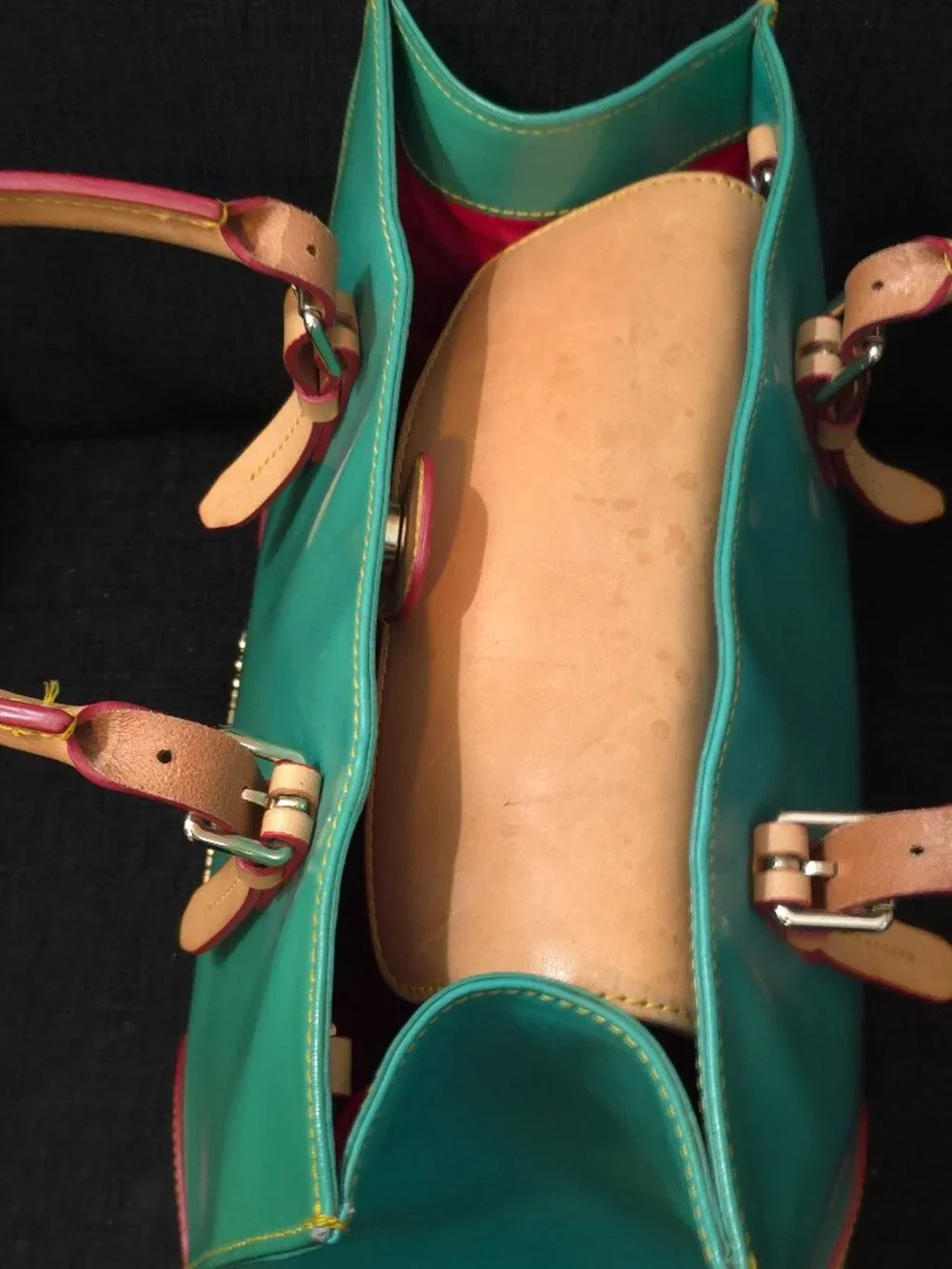 Dooney & Bourke Janine Ocean Teal Patent Leather Satchel